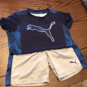 Toddler puma shorts set